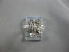 ESTATE .20CT DIAMOND 14KT WHITE GOLD 3D CLASSIC FLOWER LOVE RING #28164
