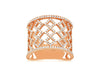 ESTATE LARGE .75CT DIAMOND 14KT ROSE GOLD MULTI ROW GEOMETRICAL ANNIVERSARY RING