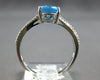 1.57CT DIAMOND & AAA BLUE TOPAZ 18KT WHITE GOLD OVAL & ROUND FILIGREE LOVE RING