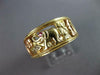 LARGE .02CT AAA RUBY 14K TRI COLOR GOLD FLORAL ELEPHANT OWL HORSESHOE RING 27488