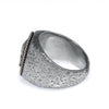 ESTATE HANDCRAFTED 18KT YELLOW GOLD & SILVER ROMAN SOLDIER FILIGREE 3D FUN RING