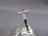 1.54CT DIAMOND & AAA PINK SAPPHIRE 18KT WHITE GOLD 3D OVAL HALO ENGAGEMENT RING