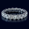 3.96CT DIAMOND 14KT WHITE GOLD 3D SHARED PRONG ETERNITY WEDDING ANNIVERSARY RING