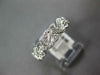 ESTATE .06CT DIAMOND 18KT WHITE GOLD MULTI LEAF OPEN FILIGREE ANNIVERSARY RING