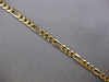 ESTATE LONG 14KT YELLOW GOLD 3D 4MM CLASSIC SOLID FIGARO BRACELET