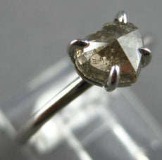 1.30CT SALT & PEPPER DIAMOND 18KT WHITE GOLD CLASSIC HEART SHAPE ENGAGEMENT RING