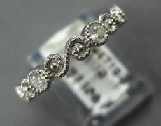 .44CT DIAMOND 14KT WHITE GOLD ROUND FILIGREE SIZEABLE ETERNITY ANNIVERSARY RING