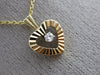 ESTATE .02 ROUND DIAMOND 14KT YELLOW GOLD SOLITAIRE HEART FLOATING PENDANT#1094