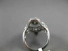 ANTIQUE LARGE OLD MINE DIAMOND 14KT WHITE GOLD FILIGREE NORTH SOUTH RING #19850