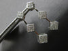 1.0CT DIAMOND 14KT WHITE GOLD PRINCESS INVISIBLE SQUARE JOURNEY HANGING EARRINGS