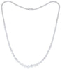 1.69CT DIAMOND 14KT WHITE GOLD CLASSIC SEMI ETERNITY ROUND BEZEL TENNIS NECKLACE