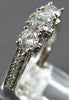 1CT DIAMOND 14KT WHITE GOLD 3 STONE PAST PRESENT FUTURE WEDDING ANNIVERSARY RING