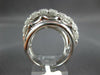 EXTRA LARGE 1.35CT DIAMOND 18KT WHITE GOLD MULTI ROW BAMBOO CRISS CROSS FUN RING