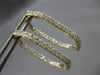 ESTATE LARGE 1.95CT DIAMOND 14KT YELLOW GOLD INSIDE OUT HEXAGON HOOP HANGING EARRINGS