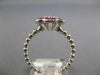 ESTATE 1.89CT DIAMOND & AAA RUBY 18KT WHITE GOLD FLOWER STAR FILIGREE LOVE RING