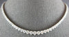 14.94CT DIAMOND 18KT WHITE GOLD THREE PRONG ETERNITY GRADUATING TENNIS NECKLACE