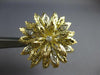 ESTATE EXTRA LARGE .20CT DIAMOND 18KT 2 TONE GOLD FLOWER CLIP ON EARRINGS #27699