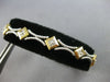 ESTATE LONG .85CT DIAMOND 14KT 2 TONE GOLD ROUND SQUARE XO LOVE TENNIS BRACELET