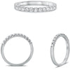 .31CT DIAMOND 14KT WHITE GOLD 3D ROUND 2MM SHARED PRONG WEDDING ANNIVERSARY RING