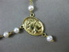 ANTIQUE AAA PEARL 14KT YELLOW GOLD ROSARY Y ROMAN SOLDIER LARIAT NECKLACE 23489