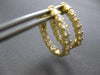 .95CT DIAMOND 18KT YELLOW GOLD 3D ROUND CLASSIC INSIDE OUT HOOP HANGING EARRINGS