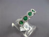 .97CT DIAMOND & AAA EMERALD 18KT WHITE GOLD ROUND 6 STONE HALO ANNIVERSARY RING