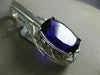 ANTIQUE EXTRA LARGE 10.0CT AAA AMETHYST 14KT WHITE GOLD FILIGREE BROOCH PENDANT