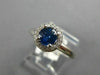 1.22CT DIAMOND & AAA SAPPHIRE 14KT WHITE GOLD ROUND TRIPLE HALO ENGAGEMENT RING