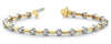 ESTATE 1.67CT DIAMOND 14K 2 TONE GOLD FILIGREE BEZEL BY THE YARD TENNIS BRACELET