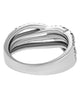 .70CT DIAMOND 18KT WHITE GOLD 3D ROUND MULTI ROW CRISS CROSS INFINITY LOVE RING