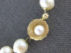 ESTATE LONG AAA PEARL 14KT YELLOW GOLD 3D CLASSIC FLOWER LOVE NECKLACE #27558
