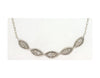 ESTATE .13CT DIAMOND 14KT WHITE GOLD 3D CLASSIC INFINITY LOVE NECKLACE