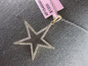 ESTATE .36CT DIAMOND 14KT YELLOW GOLD 3D CLASSIC OPEN STAR LOVE FLOATING PENDANT