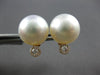 EXTRA LARGE .18CT DIAMOND & AAA SOUTH SEA PEARL 18K ROSE GOLD HALO STUD EARRINGS