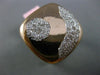 ESTATE LARGE .95CT DIAMOND 14KT WHITE & ROSE GOLD CLUSTER SUNFLOWER MIRROR RING