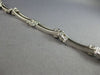 ESTATE WIDE .30CT DIAMOND 14KT WHITE GOLD 3D ROUND FILIGREE FUN TENNIS BRACELET
