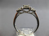 WIDE .50CT DIAMOND 14K WHITE GOLD PRINCESS & ROUND PAST PRESENT FUTURE LOVE RING