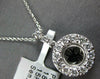 .53CT DIAMOND 18KT WHITE GOLD 3D ROUND HALO 4 PRONG SEMI MOUNT FLOATING PENDANT