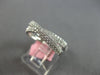 ESTATE .51CT DIAMOND 14K WHITE GOLD 3D CLASSIC MULTI ROW CRISS CROSS X LOVE RING