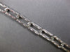 ESTATE LONG 14KT WHITE GOLD 3D CLASSIC OVAL DIAMOND CUT LINK BRACELET