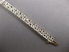 LONG ART DECO 1.60CT OLD MINE DIAMOND & AAA SAPPHIRE 14KT WHITE GOLD 3D BRACELET