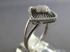 ESTATE .30CT DIAMOND 14K WHITE GOLD 3D ROUND CLUSTER GEOMETRICAL FLORAL FUN RING
