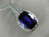 ANTIQUE EXTRA LARGE 10.0CT AAA AMETHYST 14KT WHITE GOLD FILIGREE BROOCH PENDANT