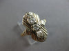 ANTIQUE LARGE .30CT OLD MINE DIAMOND 14KT WHITE GOLD 3D ANNIVERSARY RING #27753