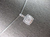 .43CT DIAMOND 14KT WHITE GOLD ROUND & BAGUETTE CLUSTER FILIGREE FLOATING PENDANT