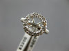 ESTATE LARGE .90CT DIAMOND PLATINUM 3D HALO SEMI MOUNT ENGAGEMENT RING #23753