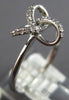 ESTATE .12CT DIAMOND 14K WHITE GOLD 3D CLASSIC LOVE KNOT INFINITY STAR LOVE RING
