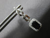 1.58CT DIAMOND & AAA SAPPHIRE 14K WHITE GOLD 3D HALO MULTI LINK HANGING EARRINGS