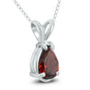 .50CT AAA GARNET 14KT WHITE GOLD PEAR SHAPE SOLITAIRE FLOATING PENDANT