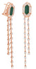 2.06CT DIAMOND & AAA AGATE 14KT ROSE GOLD 3D ROUND & BAGUETTE HEXAGON EARRINGS
